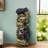 39.3" Tall Outdoor Water Fountain, 5-Tier Floor Standing Resin Bears Tree Waterfall Fountain With LED Lights, Pump For Garden, Patio, Backyard
