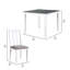 Flenor Two-Tone Design Wood 5-Piece Dining Table Set