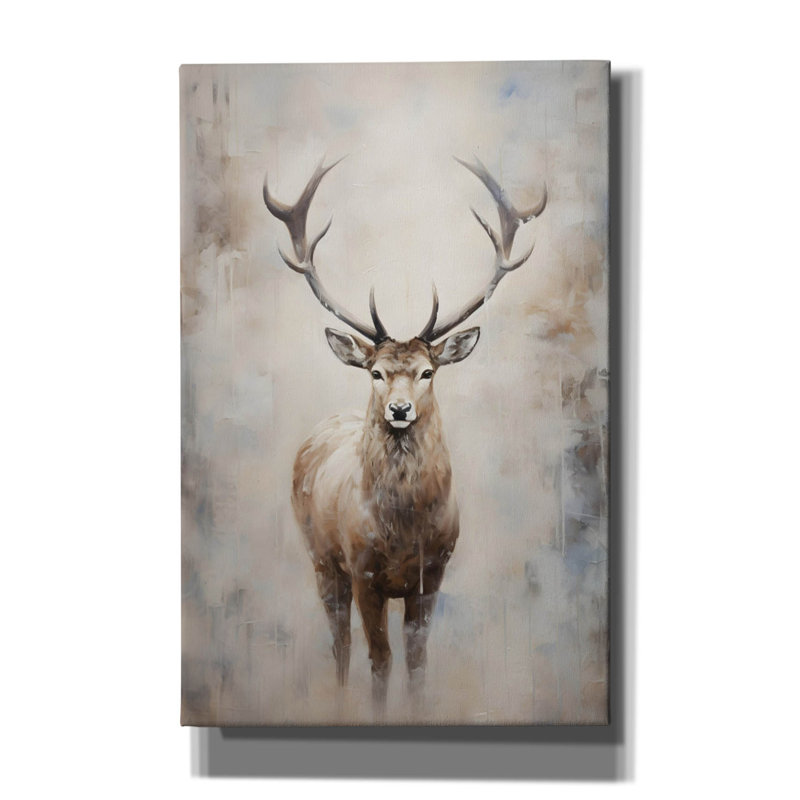 «Reindeer» par Petals Prints Design, art mural sur toile, H 40 po x l 26 po x P 1,5 po
