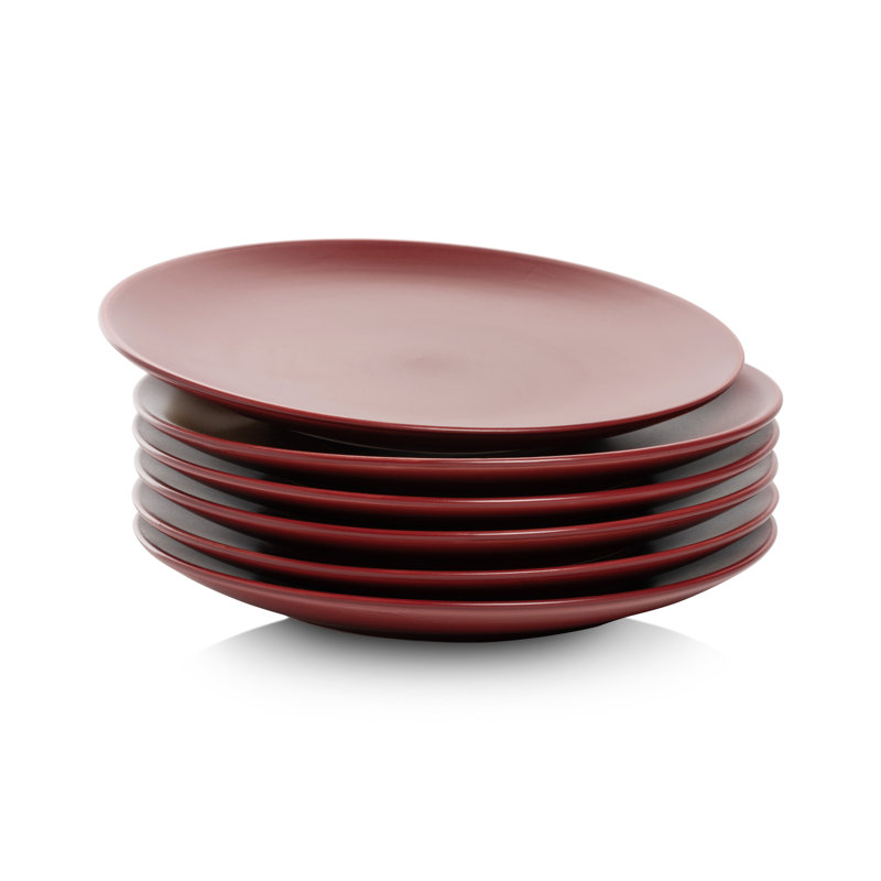 Assiette à salade 7,75 po Wazee Matte, Rouge