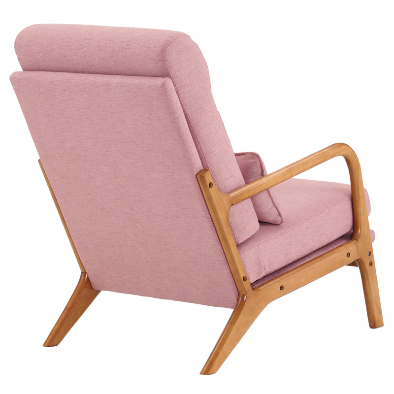 Fauteuil de 25,6 po de large Mamye, Pink Linen