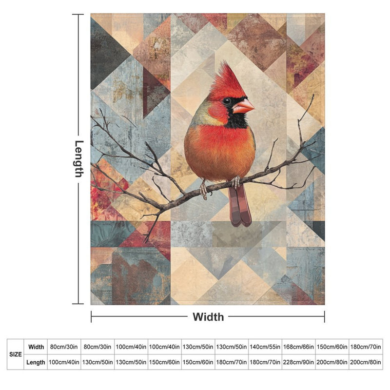 Jeté en flanelle Cardinal, 40 po x 50 po