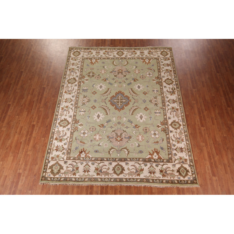 Tapis vert clair Oushak 9 x 12