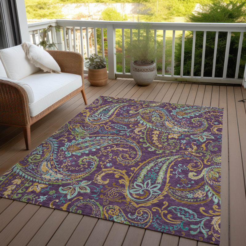 Tapis intérieur / extérieur Kinslee, Rectangle 3 pi x 5 pi