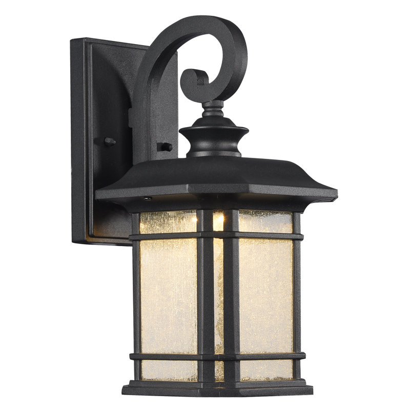 Lanterne murale d’extérieur 1 ampoule noire Coeymans, H 12,5 po x l 7 po x P 8 po