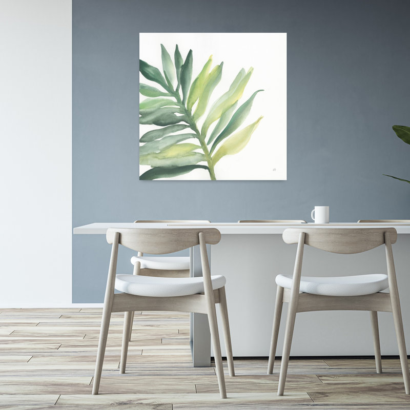 Palmier tropical III, art abstrait de paysage tropical, H 32 po x l 32 po