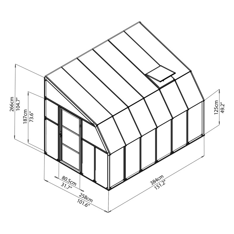 Rion 2.6 m W x 3.9 m D Sun Room