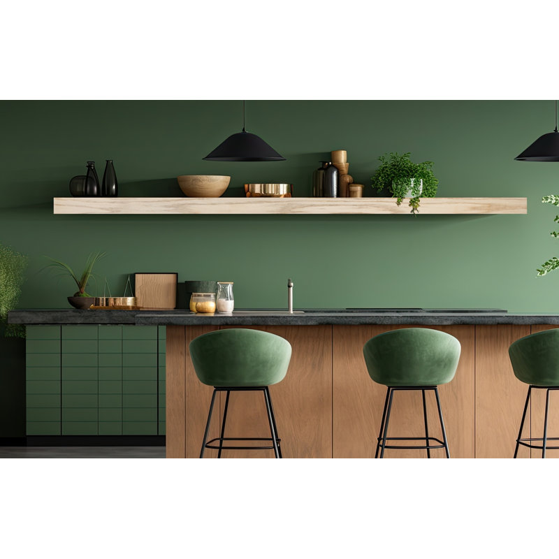 Emerald Lee Oak Floating Shelf, 4" H x 72" W x 6" D