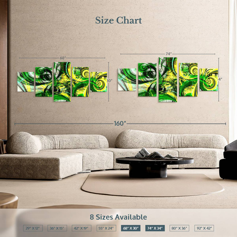 Emerald Glazer, 30" H x 68" W
