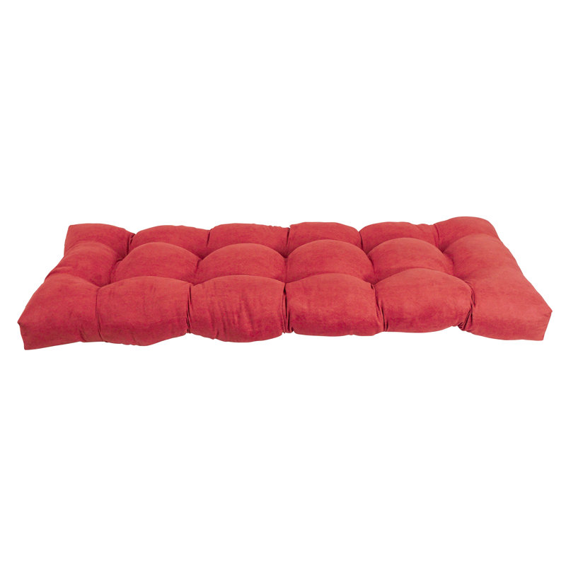 Coussin de siège en microsuède pour l'intérieur, Rouge cardinal, L 51 po x P 19 po