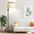 Dimmable Floor Lamp, 1000 Lumens LED Edison Bulb Included,Black