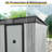 6Ft X 5Ft Outdoor Metal Storage Shed With Lockable Sliding Doors And Transparent Plate For Garden, Lawn-123794411