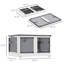 32 bacs de rangement empilables avec couvercles. Roues en plastique pliables. Pour l'organisation du bureau. 5 accès. Pliant. Empilage sécurisé. Blanc. Capacité: Couvercles de 110 lb, 3 contenants. Idéal pour la chambre à coucher