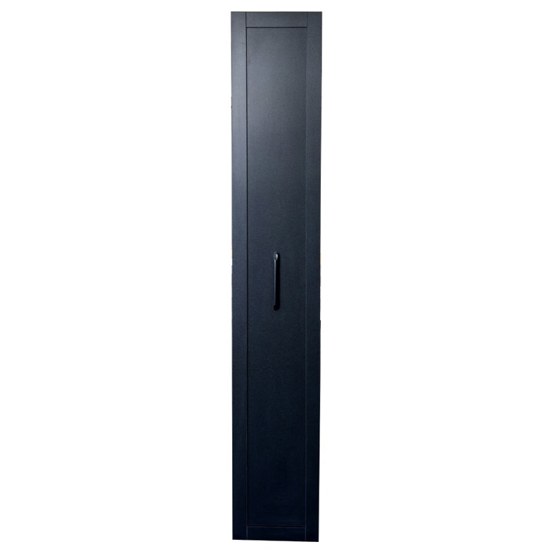 Black Wood Rolling Spice Rack Cart - Large Slim Storage For Fridge Side/pantry Small Kitchen