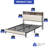Upholstered Bookcase Storage Bed-100042276-100140397