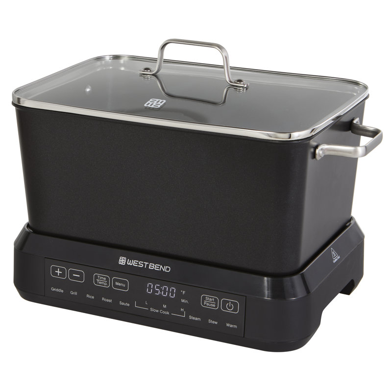 West Bend Versatility Cooker Plus, 6 Qt., In Black