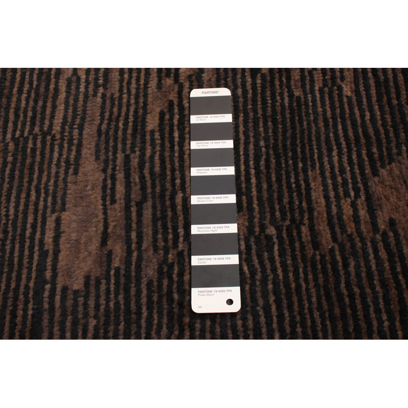 Tapis unique en laine noué à la main Gabbeh nouvel âge de 5 pi x 7 pi 8 po