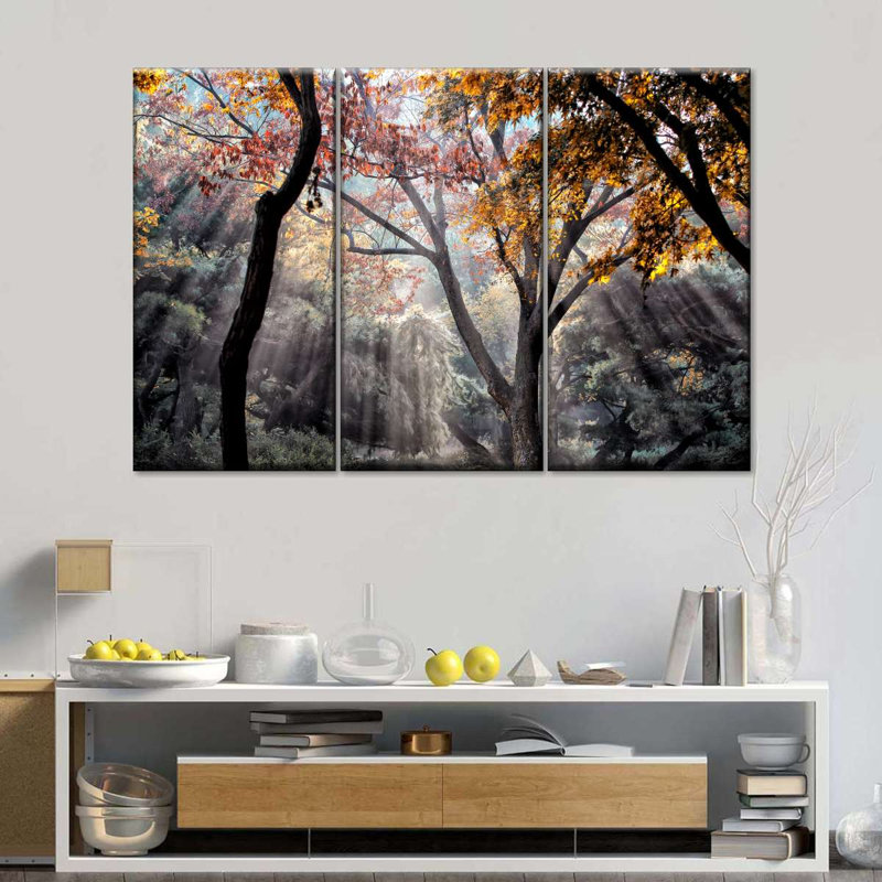 Rayons de soleil forêt 3 pièces, H 32 po x l 50 po x P 1,25 po