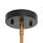 Sandrell 1-Light 12" H Gold/Black Pendant