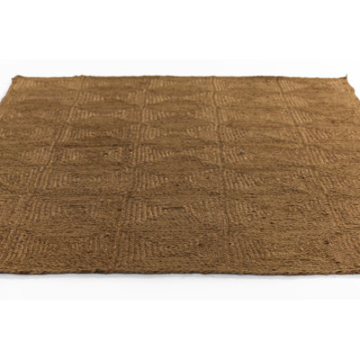 Mykonos Hand Woven Jute Geometric Brown Area Rug 8'10" X 11'10"