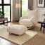 Chaise berçante moderne en bois massif rembourré