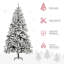 Arbre de Noël artificiel pin enneigé 7,5 pi de hauteur avec branches réalistes HOMcom-483067521