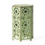 Table d'appoint en fer avec découpes craquelées - P 14,19 po x l 14,19 po, H 21,44 po, accessoire de patio extérieur-727066915