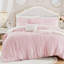 Ensemble d'édredon pour lit double / grand 5 pièces, rose-131299416-131299414