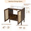 Meuble-lavabo 30 po avec lavabo en céramique Canella, portes en rotin tissé à la main, pieds et structure en bambou massif-650897911