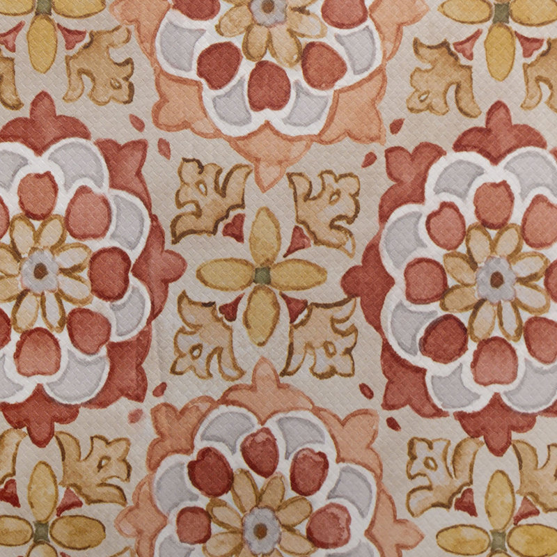 Red and Yellow Floral Anti-Fatigue Kitchen Mat, 20" x 36"