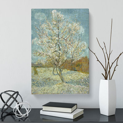 The Pink Peach Tree by Vincent Van Gogh - Wrapped Canvas