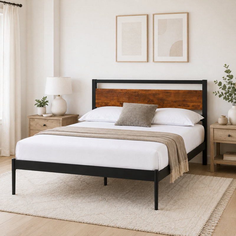 Classic Industrial Style Full  Metal Headboard, Full