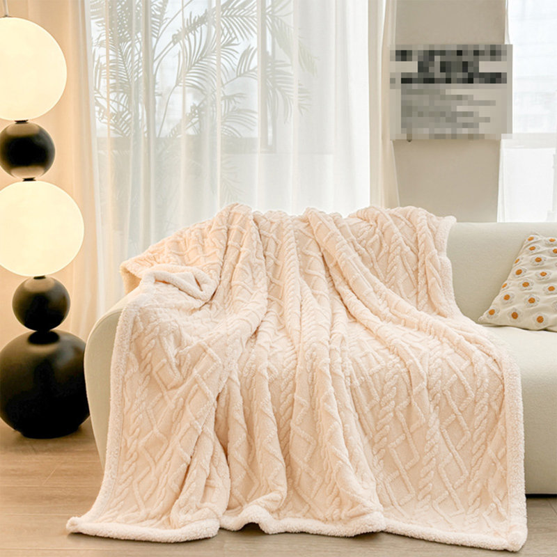 Knit Sherpa Throw Blanket, Reversible Soft Warm Throw for Couch Bed Sofa, Cozy Blanket for Bedroom Living Room, Machine Washable