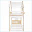 Lit simple sur lit simple Pinewood & amp; Lit superposé en bois composite avec rangement et amp; Garde-corps naturel + blanc chambre de jeune