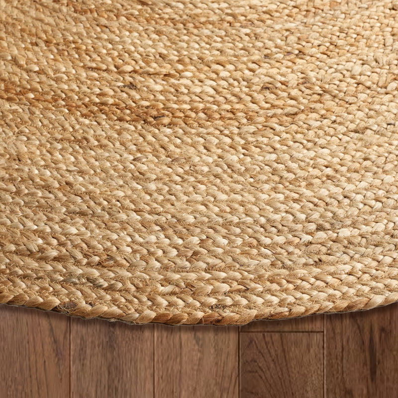 Tapis naturel tressé à la main, Rond 8 pi