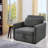 3-in-1 Convertible Linen Sleeper Chair Bed, Modern Pull Out Single Fold Out Sofa Bed, Multi-Functional Lounge Chair for Small Space Apartment Guest Room-89292973