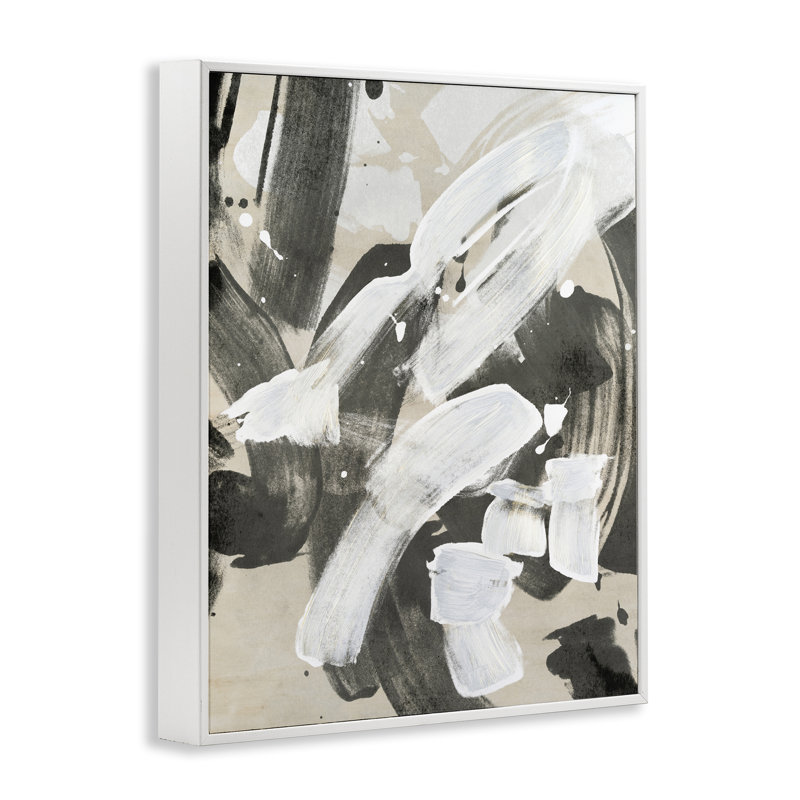 Estampe numérique moderne blanche par Joris Hoefnagel, Estampe numérique encadrée blanc bord de mer, H 30 po x l 24 po