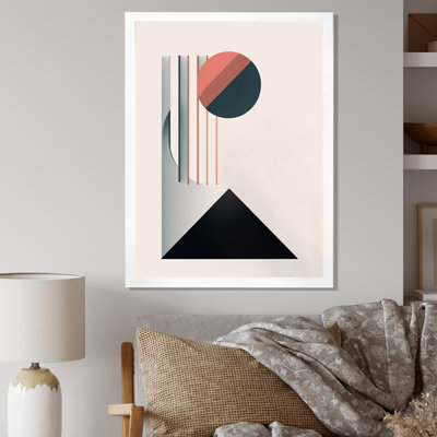 Visionnaire rétro lune minimaliste géométrique - impressions d'art transitionnelles