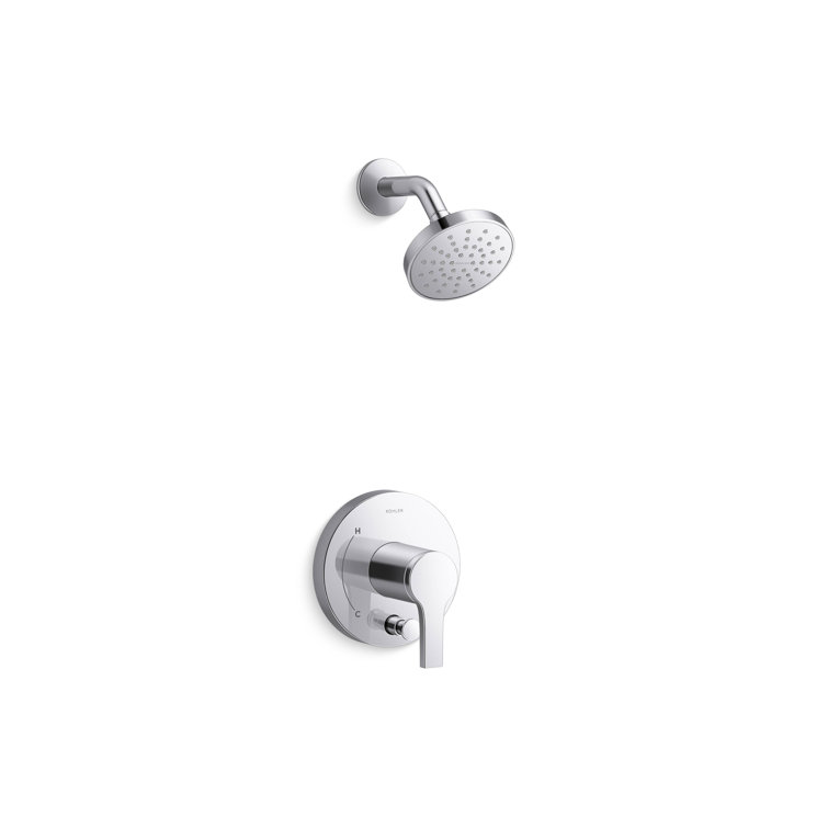 Elate Rite-Temp Shower Trim Kit With Push-Button Diverter, 2.5 Gpm