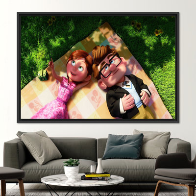 Carl and Ellie, art mural abstrait romantique inspiré par Up Movie - affiche sur le thème de l'amour