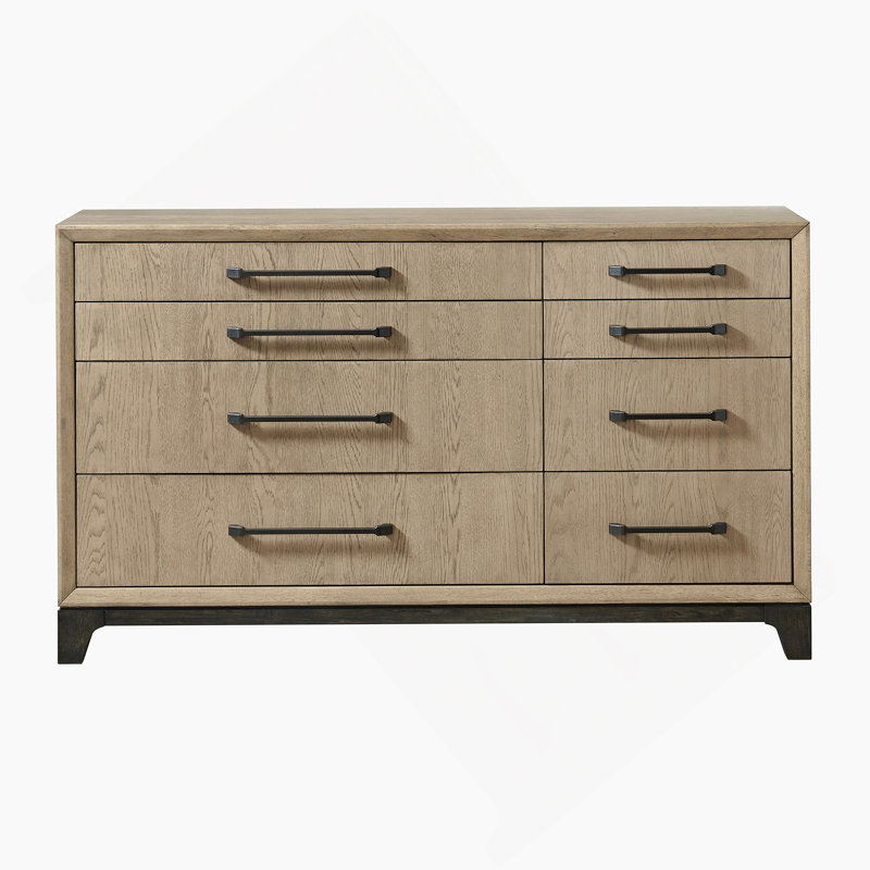 Commode 8 tiroirs, commode horizontale en bois