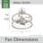 Hunter 22 inch Bridgette Fandelier Ceiling Fan with Light Kit and Handheld Remote-119236137-119236139