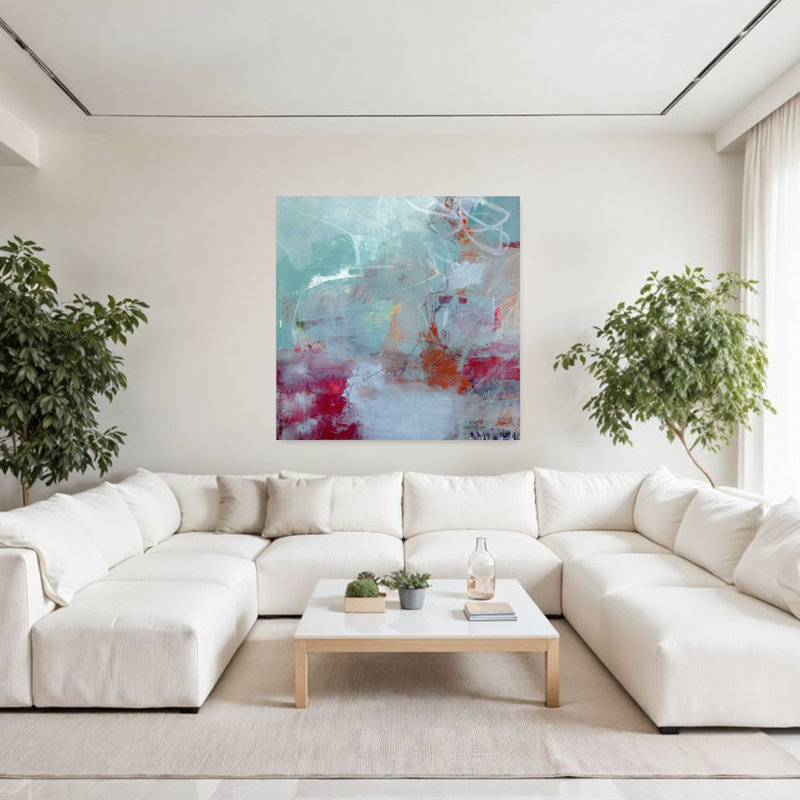 Tranquility, art abstrait contemporain, H 48 po x l 48 po