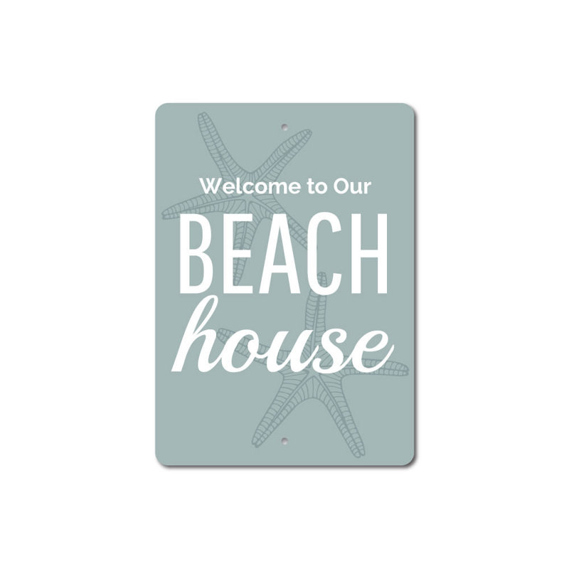 Panneau de bienvenue Beach House, H 14 po x l 10 po x P 0,04 po