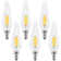 Equivalent C11 E12/Candelabra Dimmable LED Bulb
