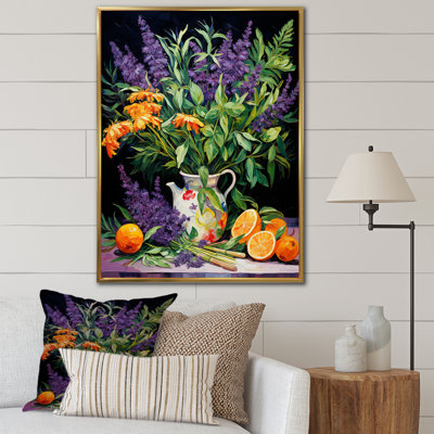 Fauvist Herbs Pottery Flavors 5 - Floral Herbs Wall Art