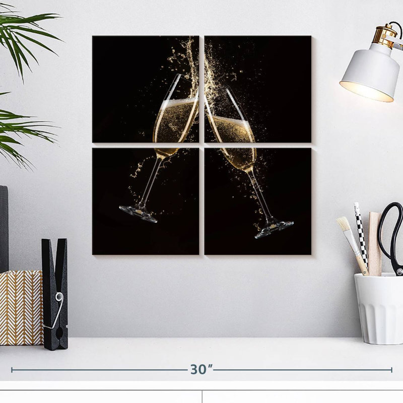 Yarlin Champagne Toast Splash, H 18 po x l 18 po