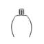 Lighting, H 25 po, lampe de table, céramique grise, abat-jour gris, moderne