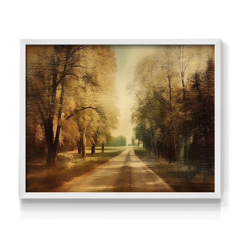 Paysages rétro-CLXV III - impression encadrée - réaménageable, H 8 po x l 10 po, Blanc