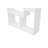 Asymmetrical Display Shelf & Bookcase, 5-Tier, White-54555706